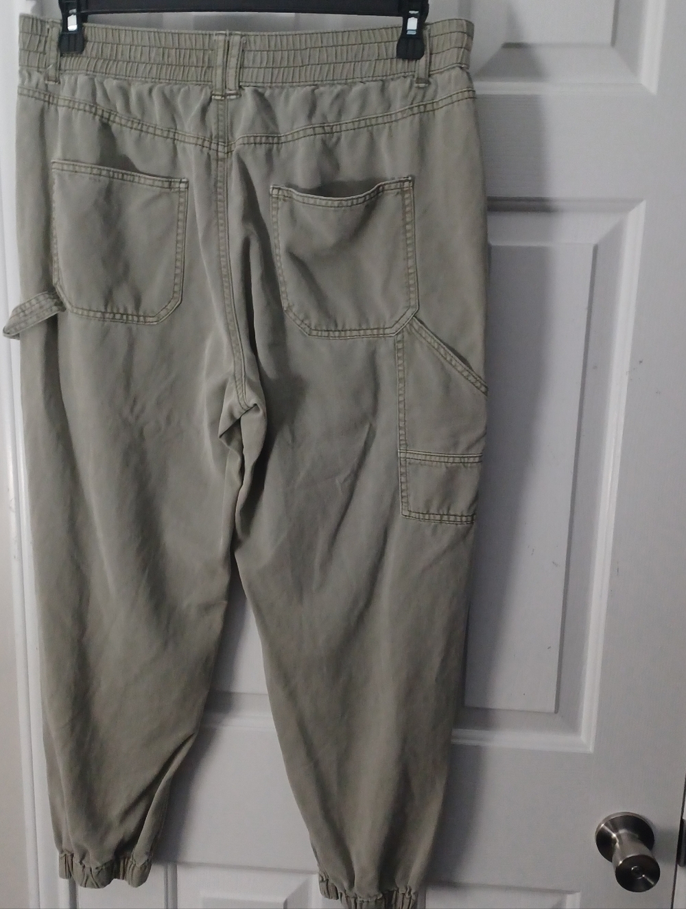 BKE Cropped Jogger Pants Olive Washed Carpenter Sz XL - Picture 3 of 4